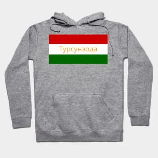 Tursunzoda City in Tajikistan Flag Colors Hoodie